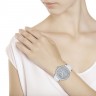 Серебряные женские наручные часы с фианитами 