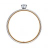 Помолвочное кольцо из разного золота с бриллиантами SOKOLOV