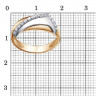 Серебряное стильное кольцо с фианитами