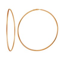 Серьги конго из золота диаметр 46мм