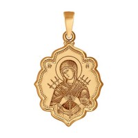 Подвеска иконка (Божьей Матери) из золота