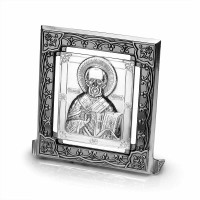 Икона из серебра Николай Чудотворец