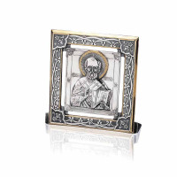 Икона серебряная Николай Чудотворец 