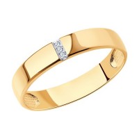 Обручальное кольцо от SOKOLOV из золота с фианитами   