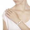 Женские золотые часы с белым керамическим браслетом