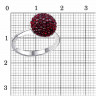 Серебряное кольцо с рубиновым ювелирным стеклом
