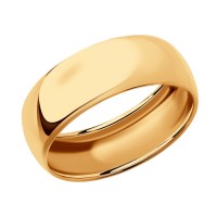 Обручальное бухтированное кольцо из золота          