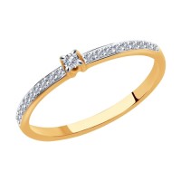 Кольцо с бриллиантами из золота