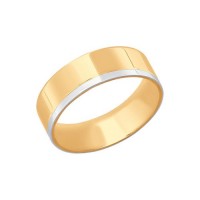 Обручальное кольцо 5мм из комбинированного золота