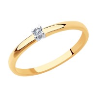 Кольцо с бриллиантом из золота  