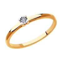 Кольцо с бриллиантом из золота SOKOLOV    