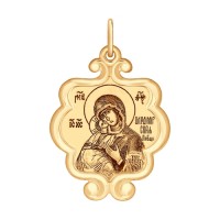 Иконка Божьей Матери из золота      