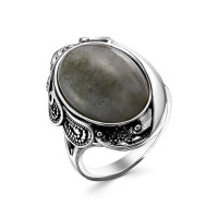Серебряное кольцо с вставкой Лабрадор