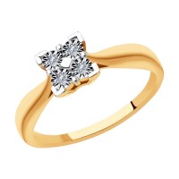 Золотое кольцо SOKOLOV с бриллиантами