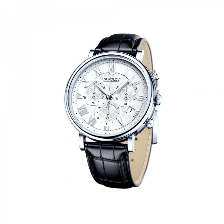 Серебряные часы SOKOLOV для женщин с хронографом