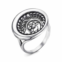 Кольцо круглое из серебра