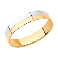 Обручальное кольцо из комбинированного золота 5 мм            