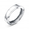 Стильное кольцо из серебра с фианитами