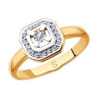 Золотое кольцо с бриллиантами SOKOLOV