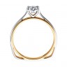 Стильное кольцо из комбинированного золота с бриллиантом