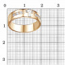 Кольцо из позолоченного серебра с фианитами