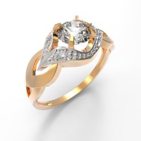 Кольцо из золота с кристаллами Swarovski
