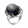 Серебряное кольцо с вставкой агат черный