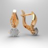 Серьги из золота с кристаллами Swarovski 