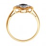 Кольцо с разными бриллиантами из золота      
