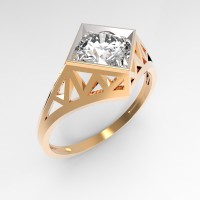 Кольцо из золота с кристаллом Swarovski   