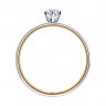 Помолвочное кольцо из комбинированного золота с бриллиантами SOKOLOV