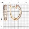 Серьги из позолоченного серебра с фианитами