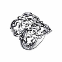 Широкое ажурное кольцо из серебра
