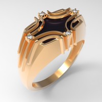Золотое кольцо (печатка) мужское