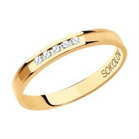 Обручальное кольцо из золота SOKOLOV с бриллиантами   