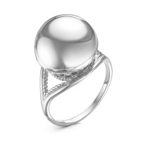 Кольцо из родированного серебра