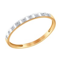 Кольцо с бриллиантами из золота  