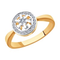 Золотое кольцо SOKOLOV с бриллиантами  