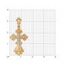 Крест из комбинированного золота с гравировкой    