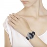 Черные женские часы SOKOLOV из серебра с фианитами