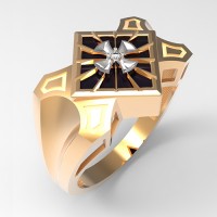 Золотое кольцо печатка          