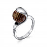 Стильное кольцо с вставкой султанит из серебра