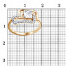 Кольцо из золоченого серебра с фианитами