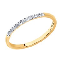 Обручальное кольцо SOKOLOV с бриллиантами из золота