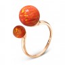 Золотое кольцо с оранжевыми опалами