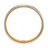 Обручальное кольцо с бриллиантом из комбинированного золота   