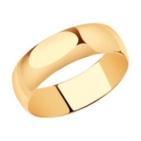 Широкое обручальное кольцо из золота