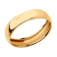 Бухтированное обручальное кольцо 4 мм из золота
