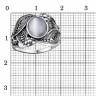 Серебряное ажурное кольцо с вставкой кошачий глаз