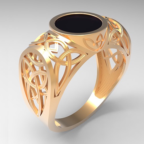 Кольцо (печатка) из золота для мужчин 
